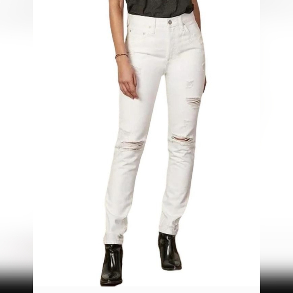 Boyish jeans Billy‎ high rise skinny women's 27 white denim button fly